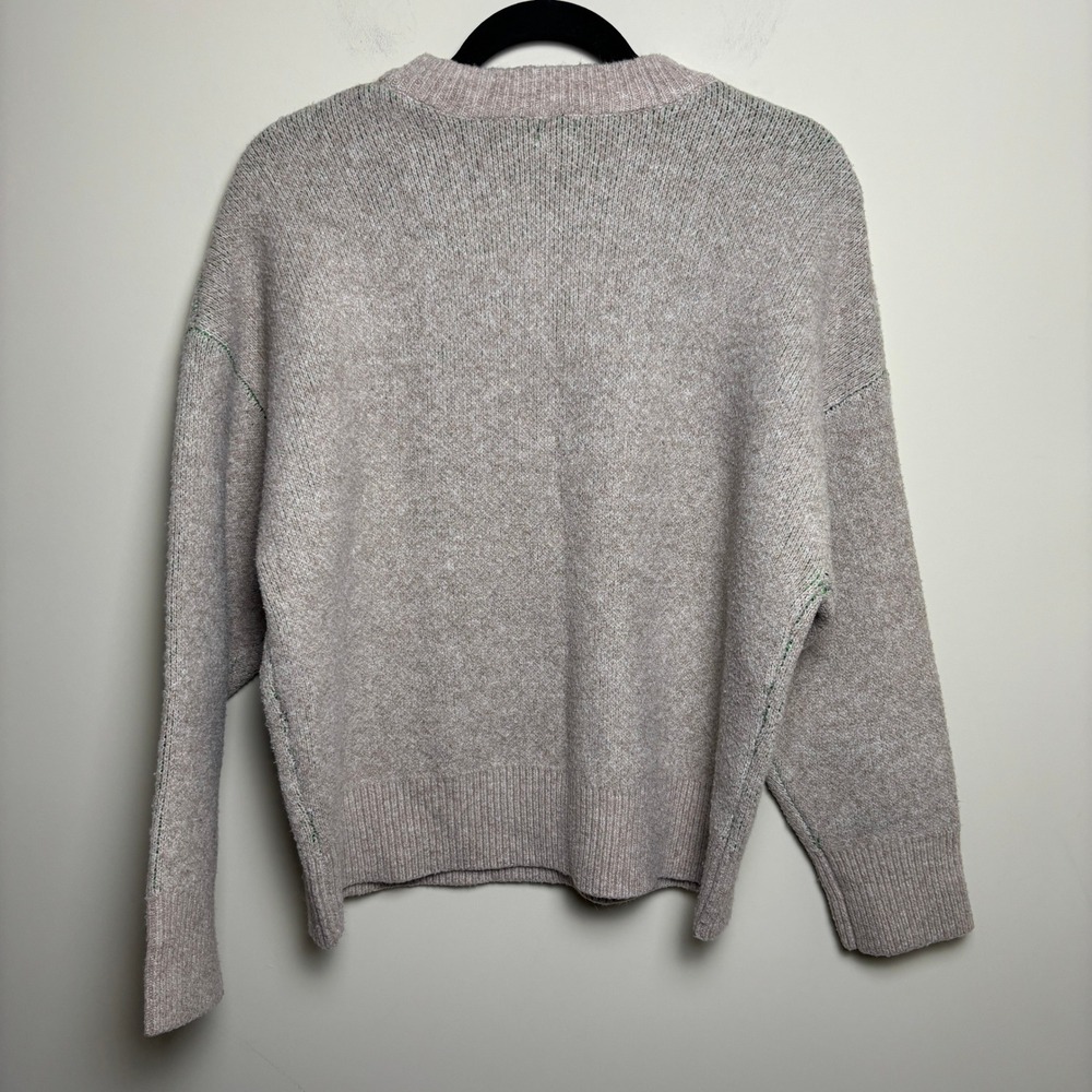 A New Day Gray Crewneck Graphic Love Stretch Pullover‎ Knit Sweater Womens XL - Picture 5 of 9
